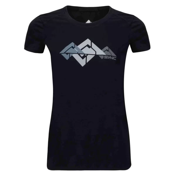 SYNC Performance Women'S Glacier Tee- Black | Cotton Tee Shirt | | T-Shirts